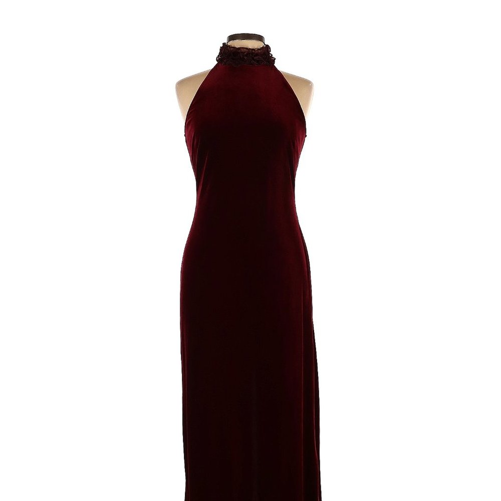 JS Collection Red Halter Neck Dress